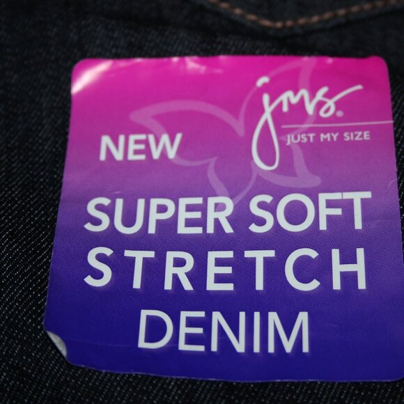 JMS Short Sz 24WS x 28 Dark Blue Denim Pockets Straight Cotton Poly Jeans - Picture 16 of 16